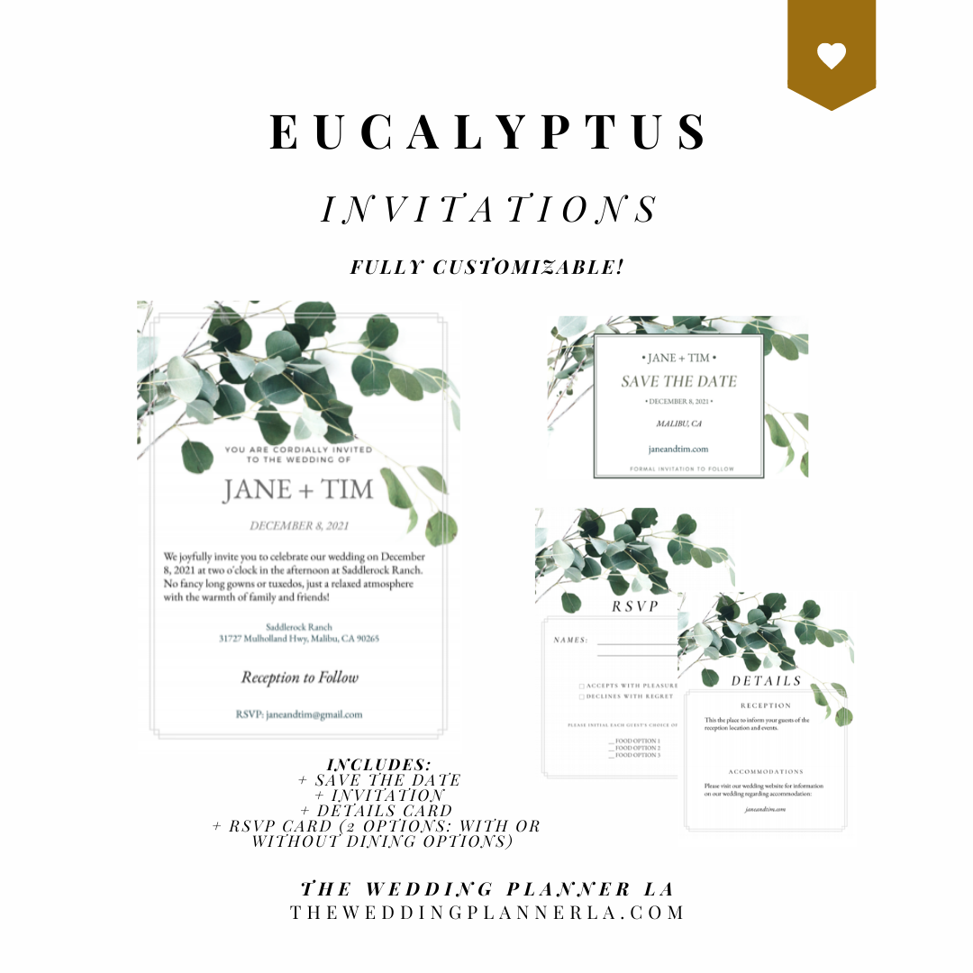 Printables The Wedding Planner LA