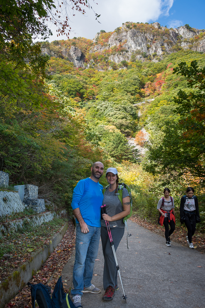 Along the access utility road - Fall 2017