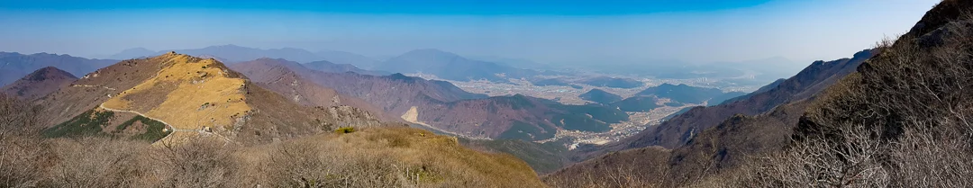 Looking back towards Ganwolsan and Ganwoljae - Spring 2019
