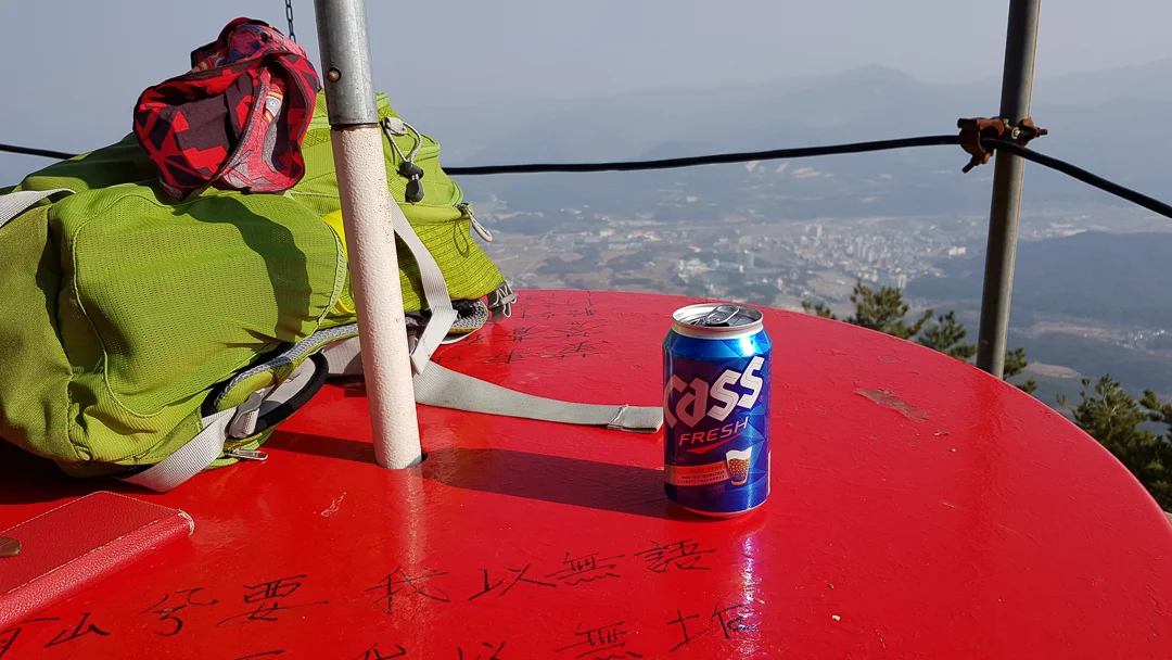 Having a much deserved beer on the way down. I would have loved to have a second but I still had to drive to my hotel post hike. - Spring 2019