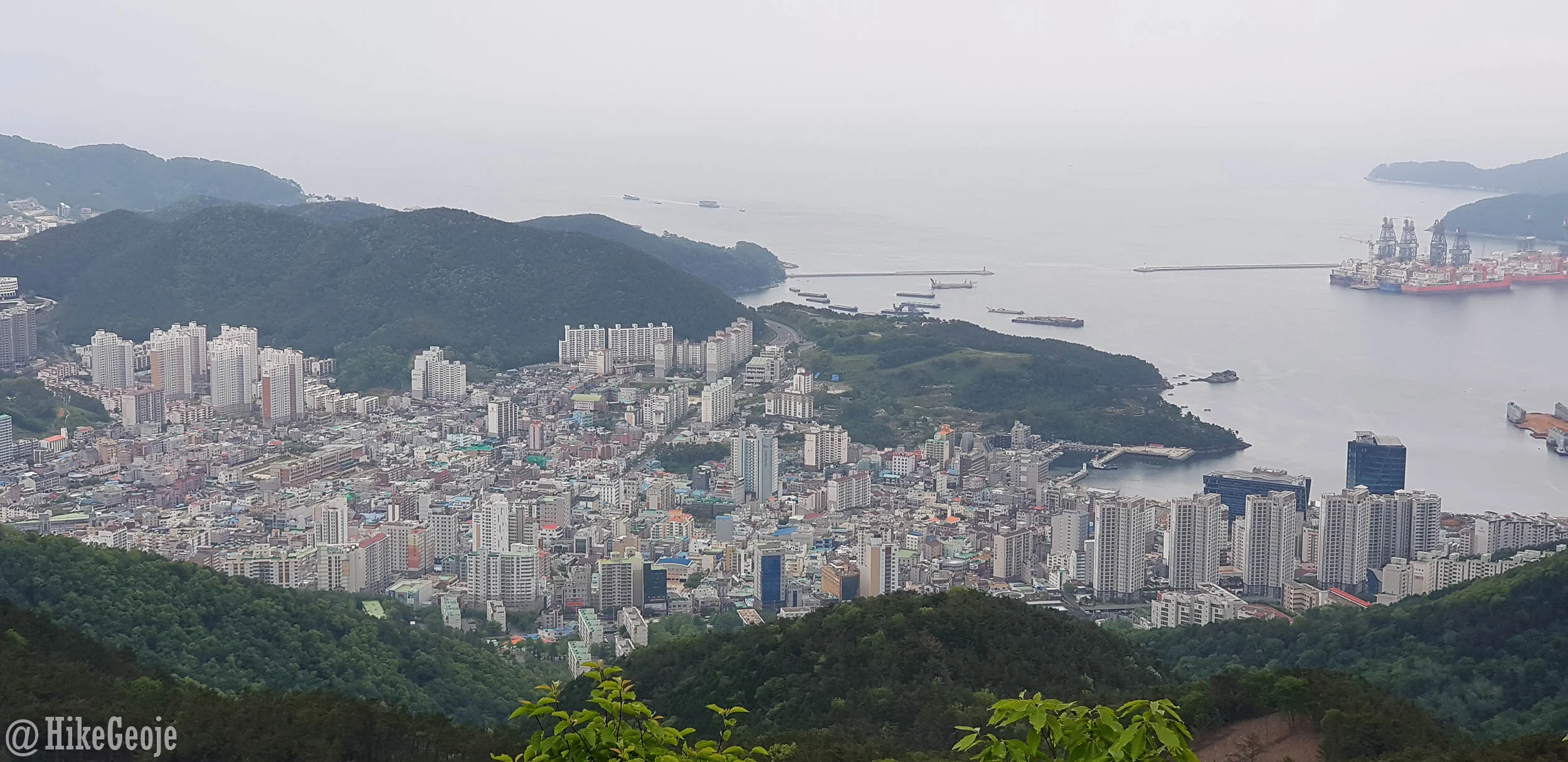 View of Okpo from the offshoot mentioned above.