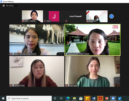 University of Melbourne students participate in a Virtual Internship Program at the Annika Linden Centre