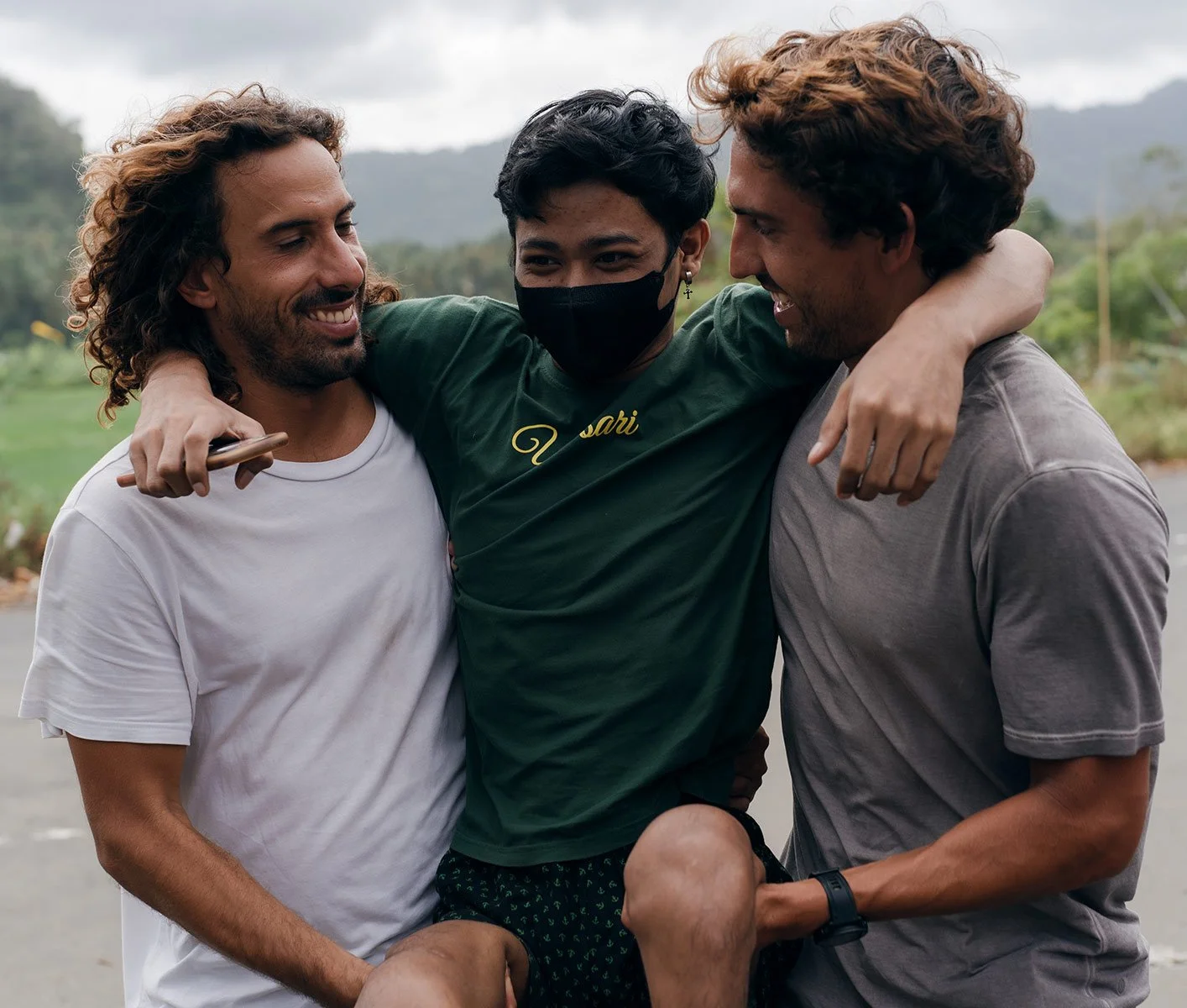 Group of young men fundraising for YPK's client Ketut to get an accessible home 