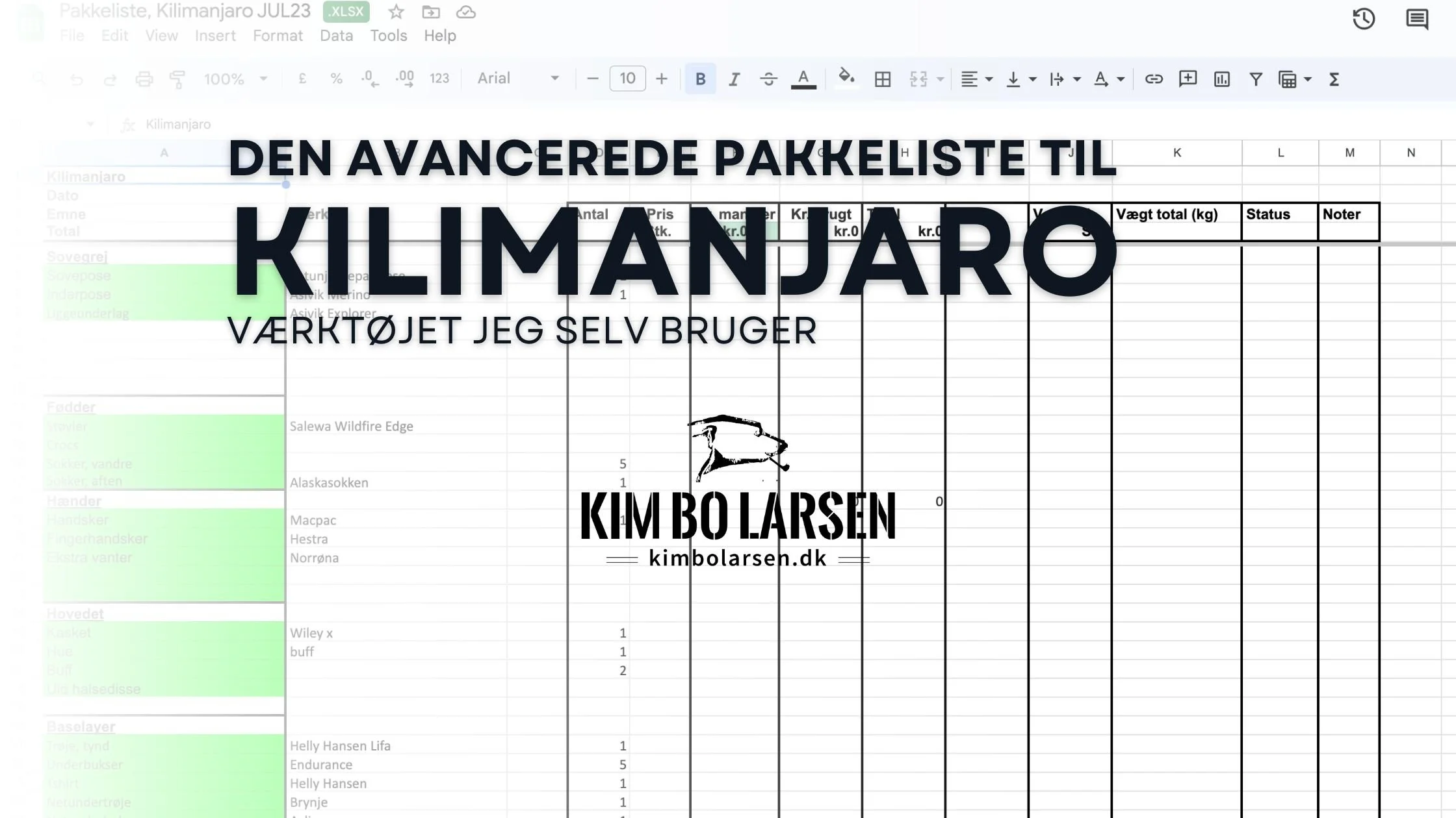 Den avancerede pakkeliste til Kilimanjaro – værktøjet jeg selv bruger