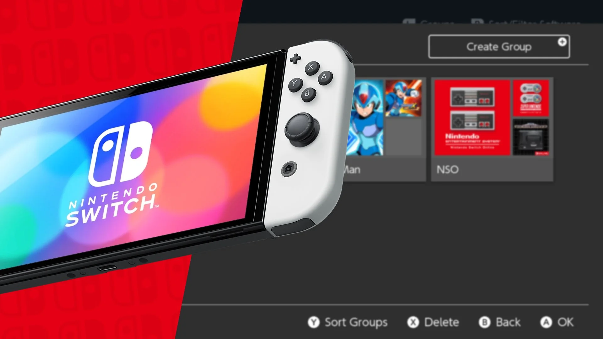 The latest Switch update, finally adds folders to the system