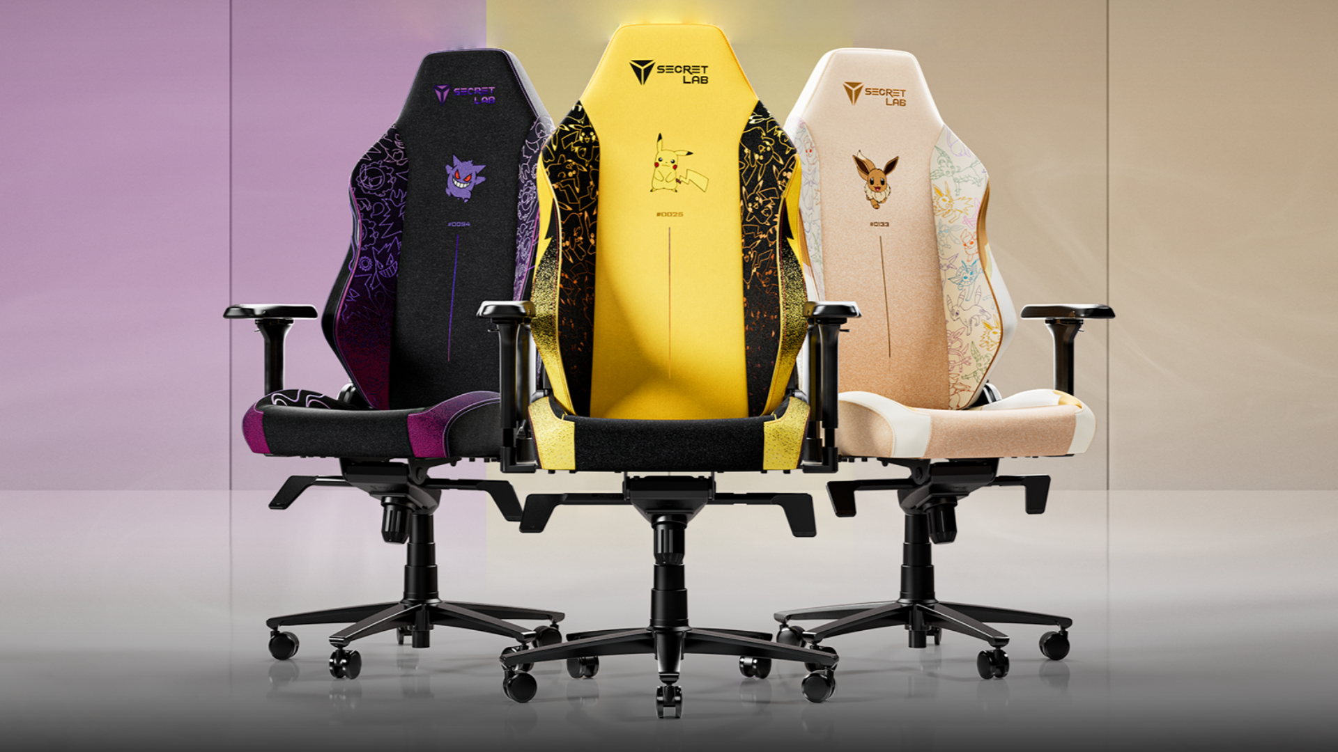 Secretlab are bringing three new Pokémon themed chairs to gamers this March