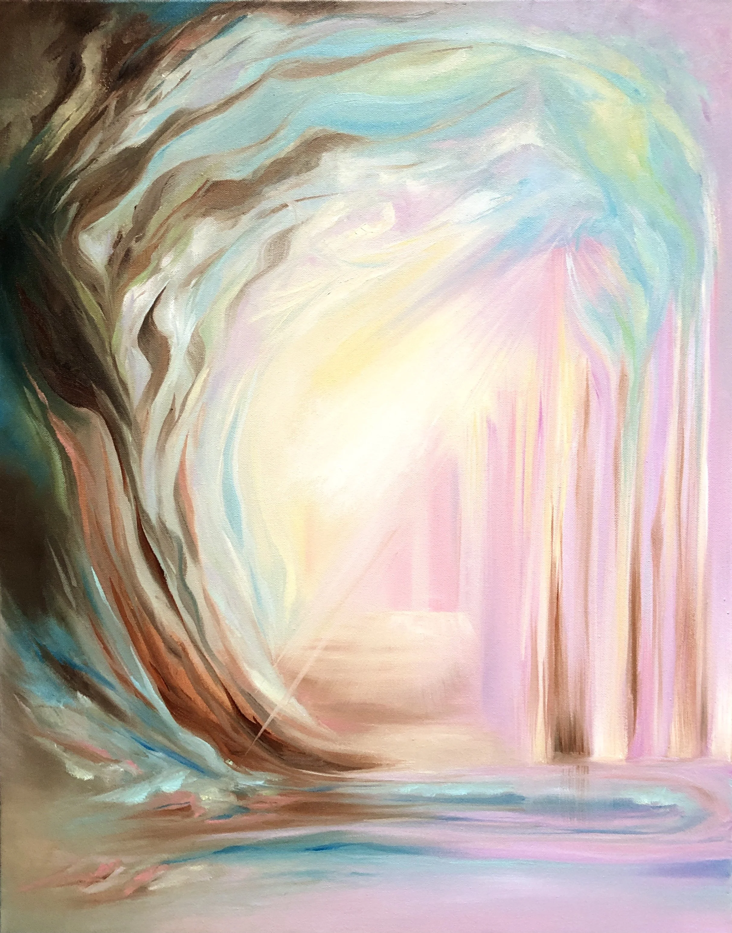 "GATE TO THE KINDOM OF LIGHT" (2022), oil on stretched canvas 60x75cm