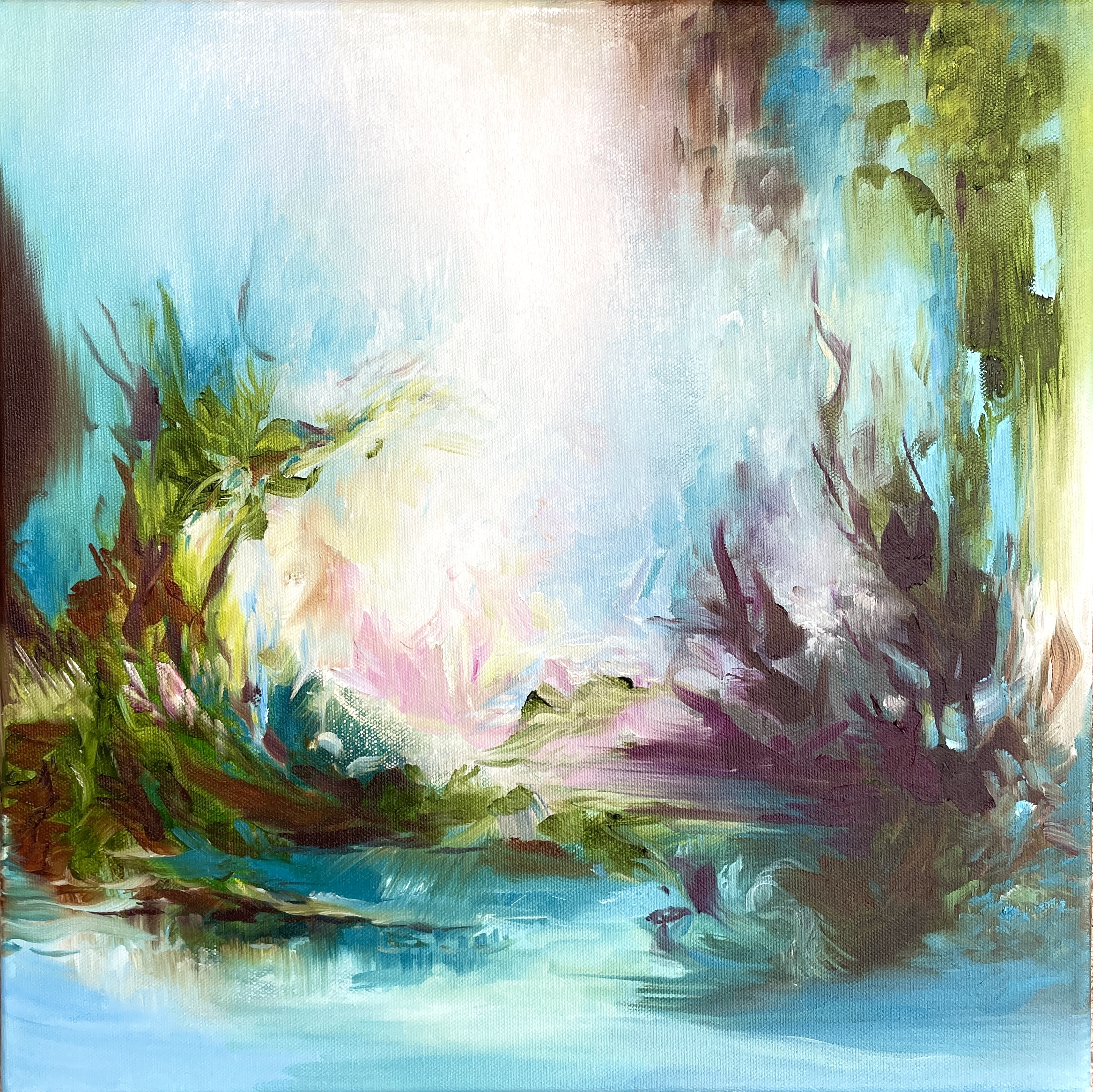 "DRAGON'S LAND" (2025) oil on stretched canvas 40x40cm