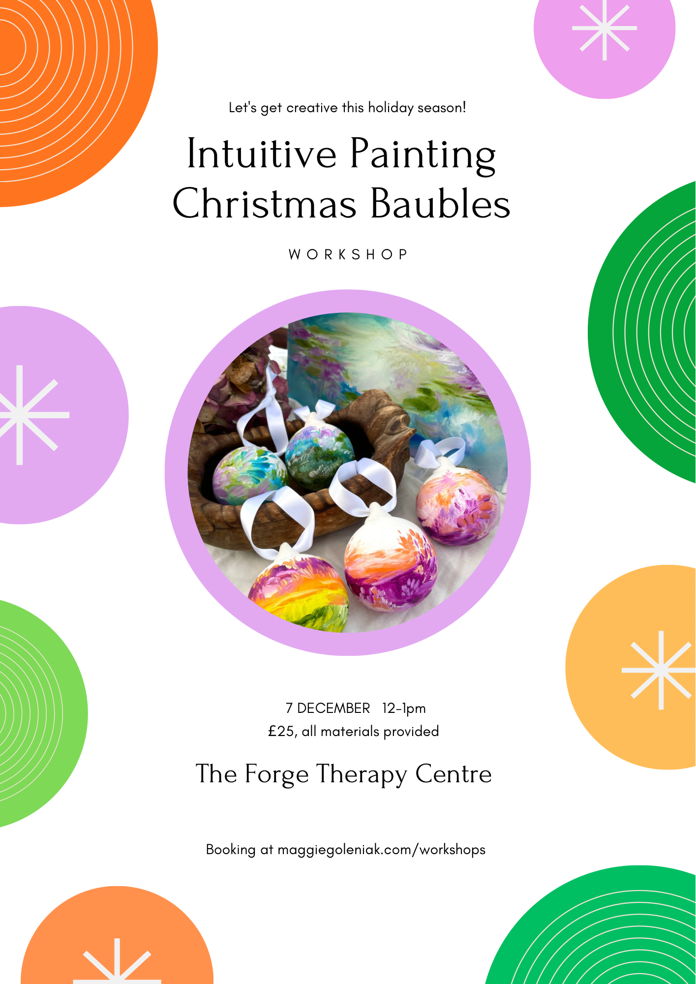 INTUITIVE PAINTING CHRISTMAS BAUBLES gathering at The Forge, 07/12/2025
