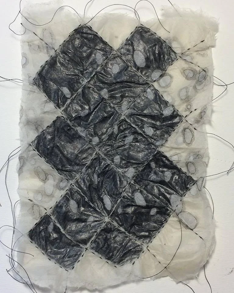 Blot and Gather III, 2018 Mixed Media, 9x6”