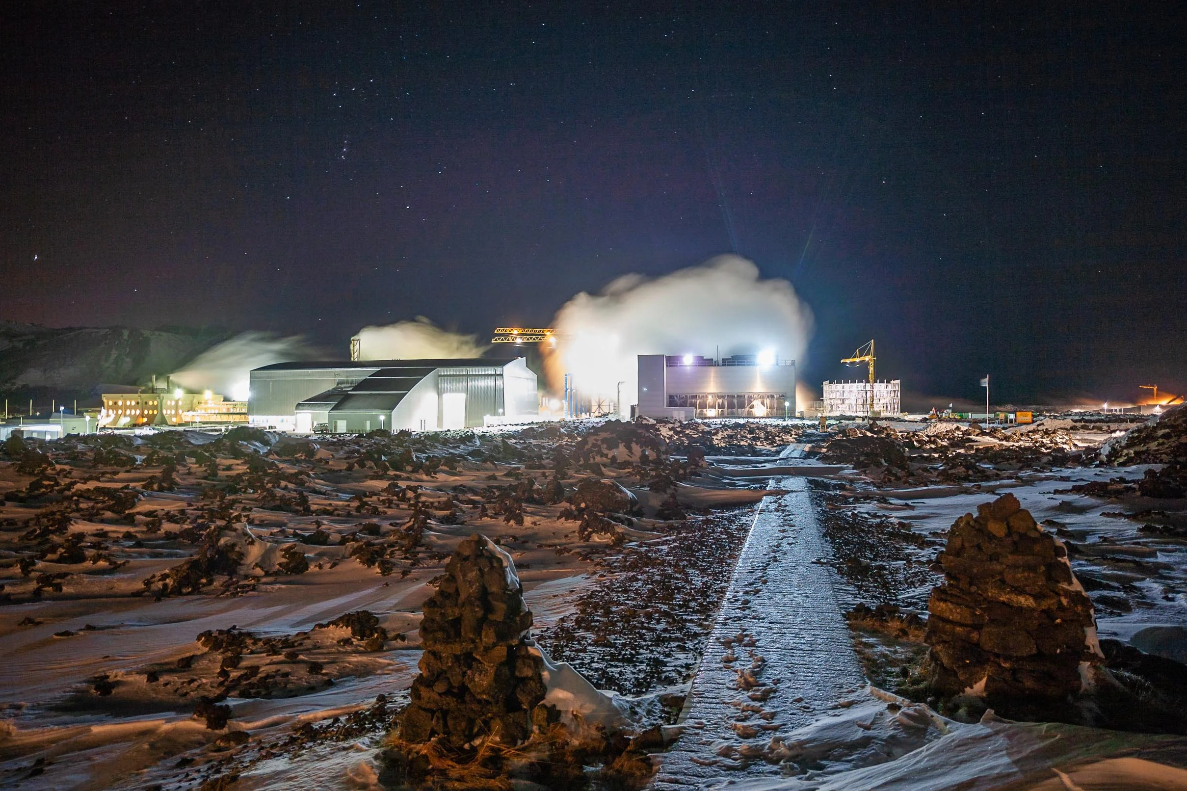 The Blue Lagoon geothermal power plant, Iceland.
