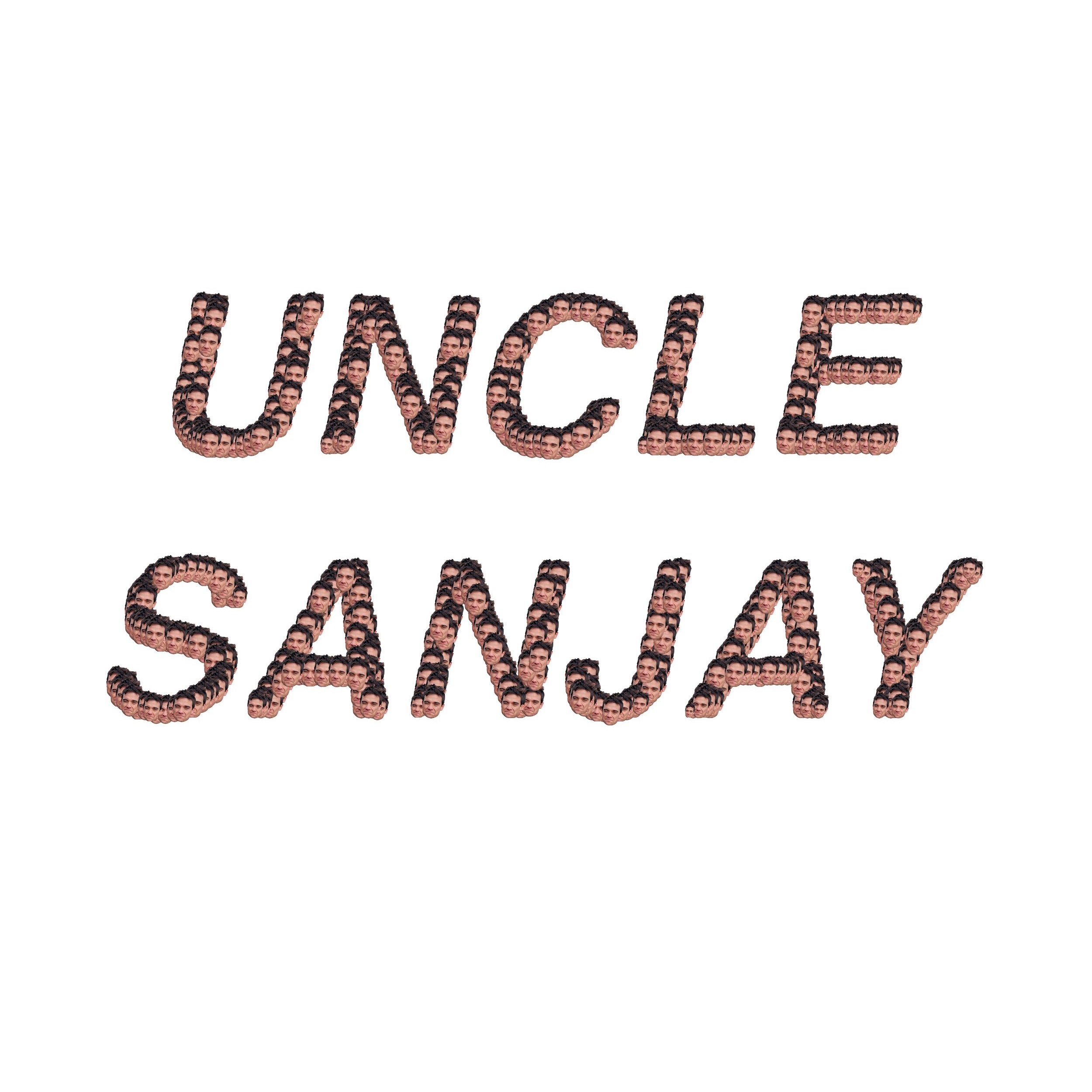   Uncle Sanjay/Robbie Williams,&nbsp; 2018, vinyl decal, 120 x 60 cm&nbsp;    