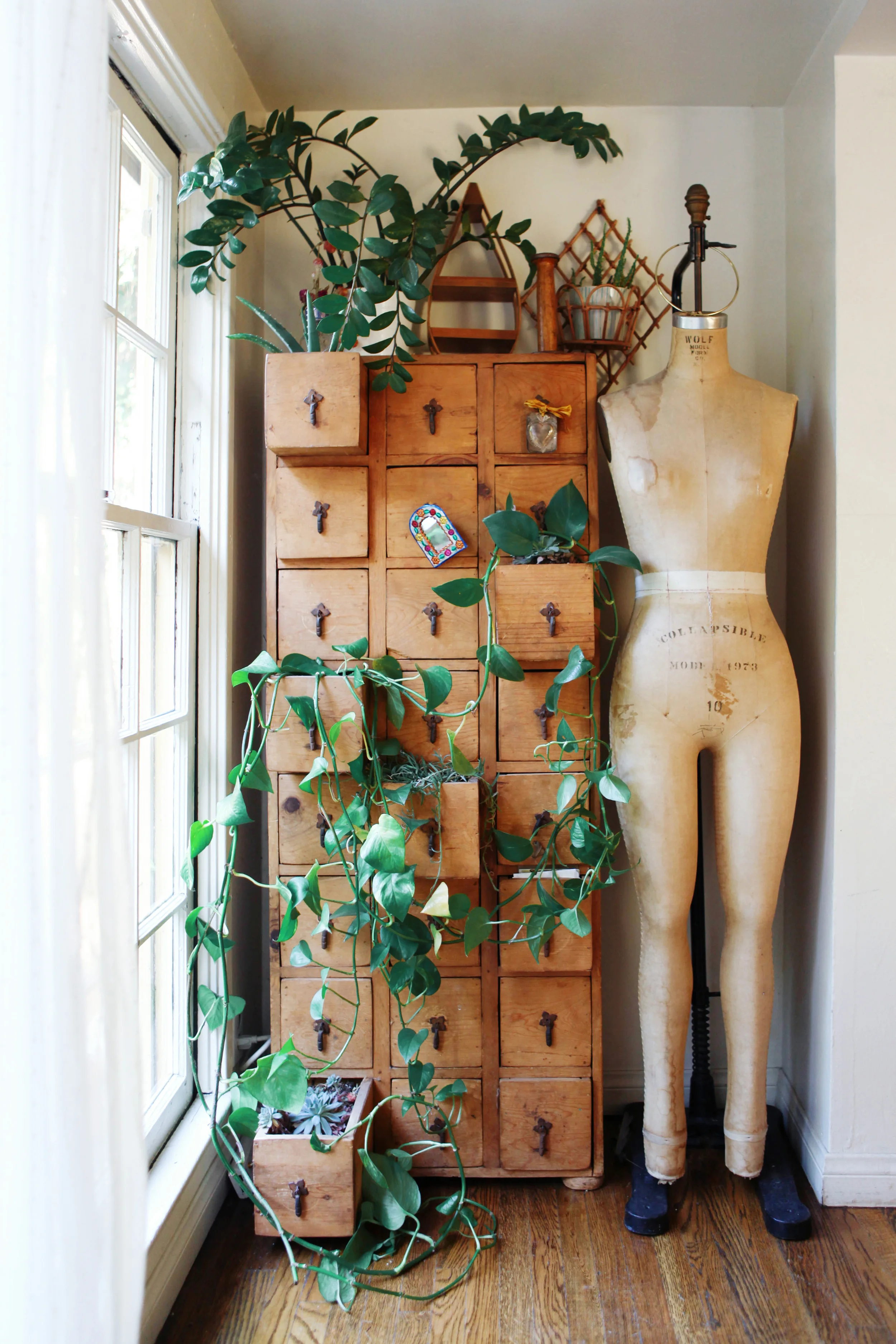 Repurposing an Antique Spice Cabinet