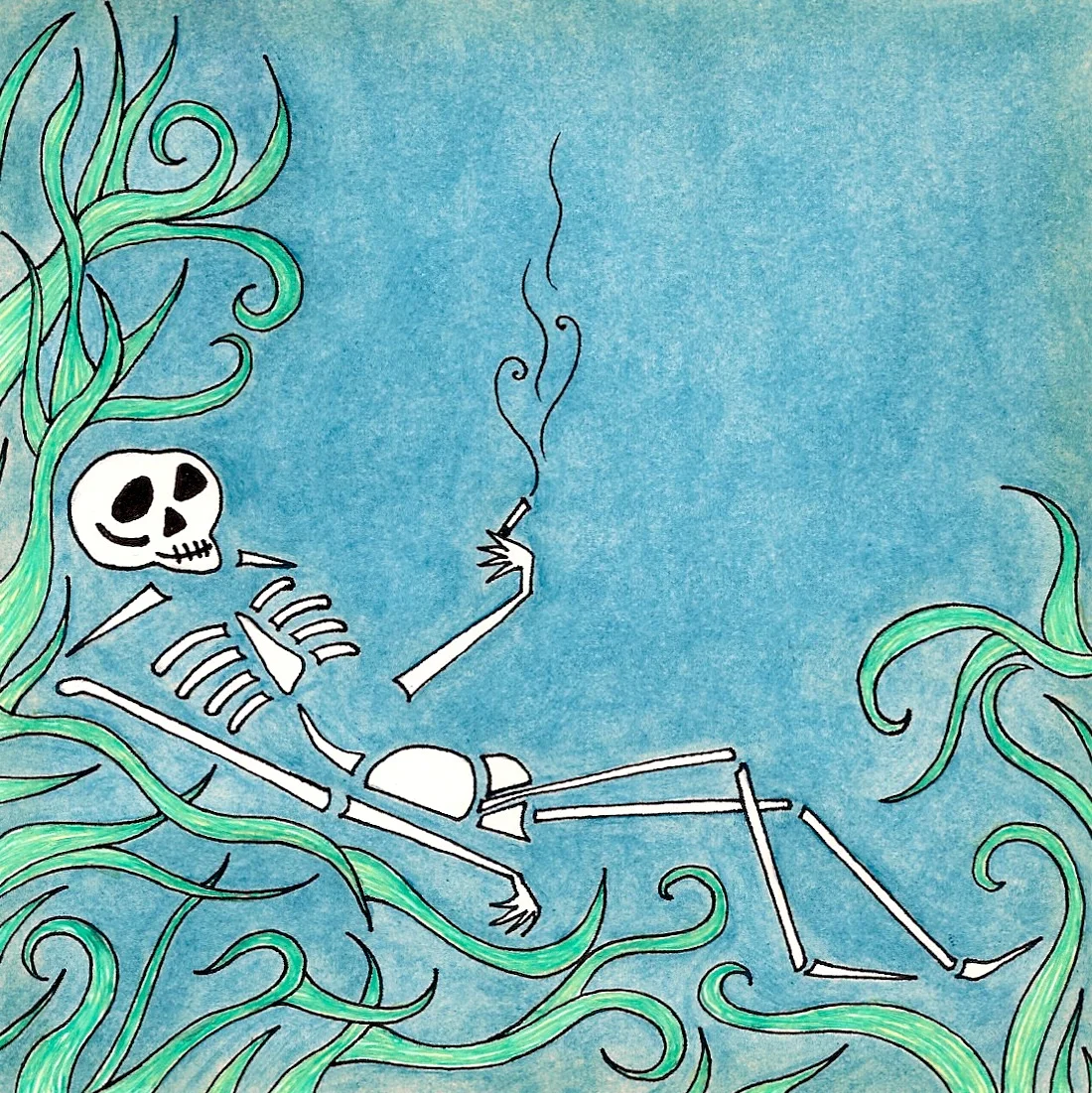 Calaca Fumando