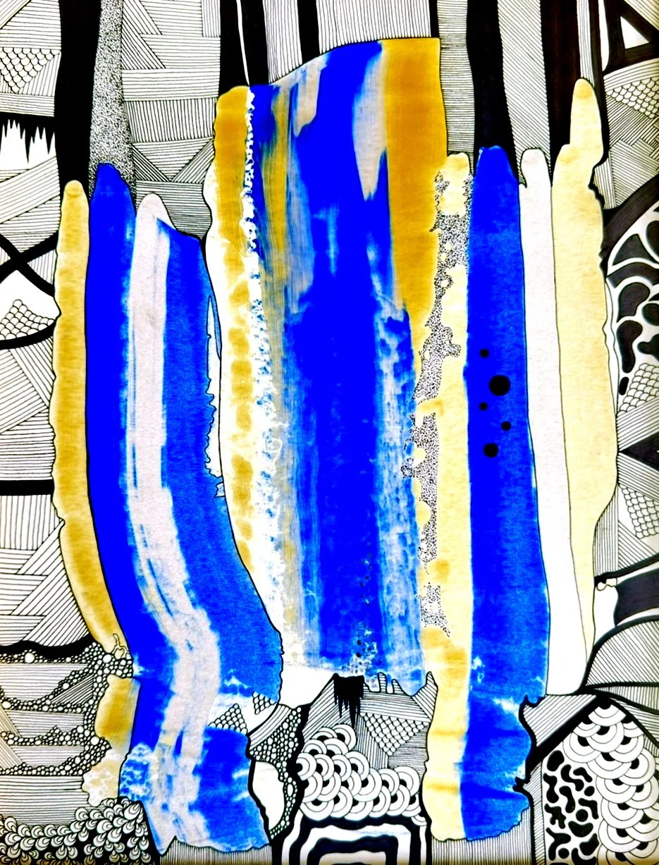 Blue & Gold Streaks