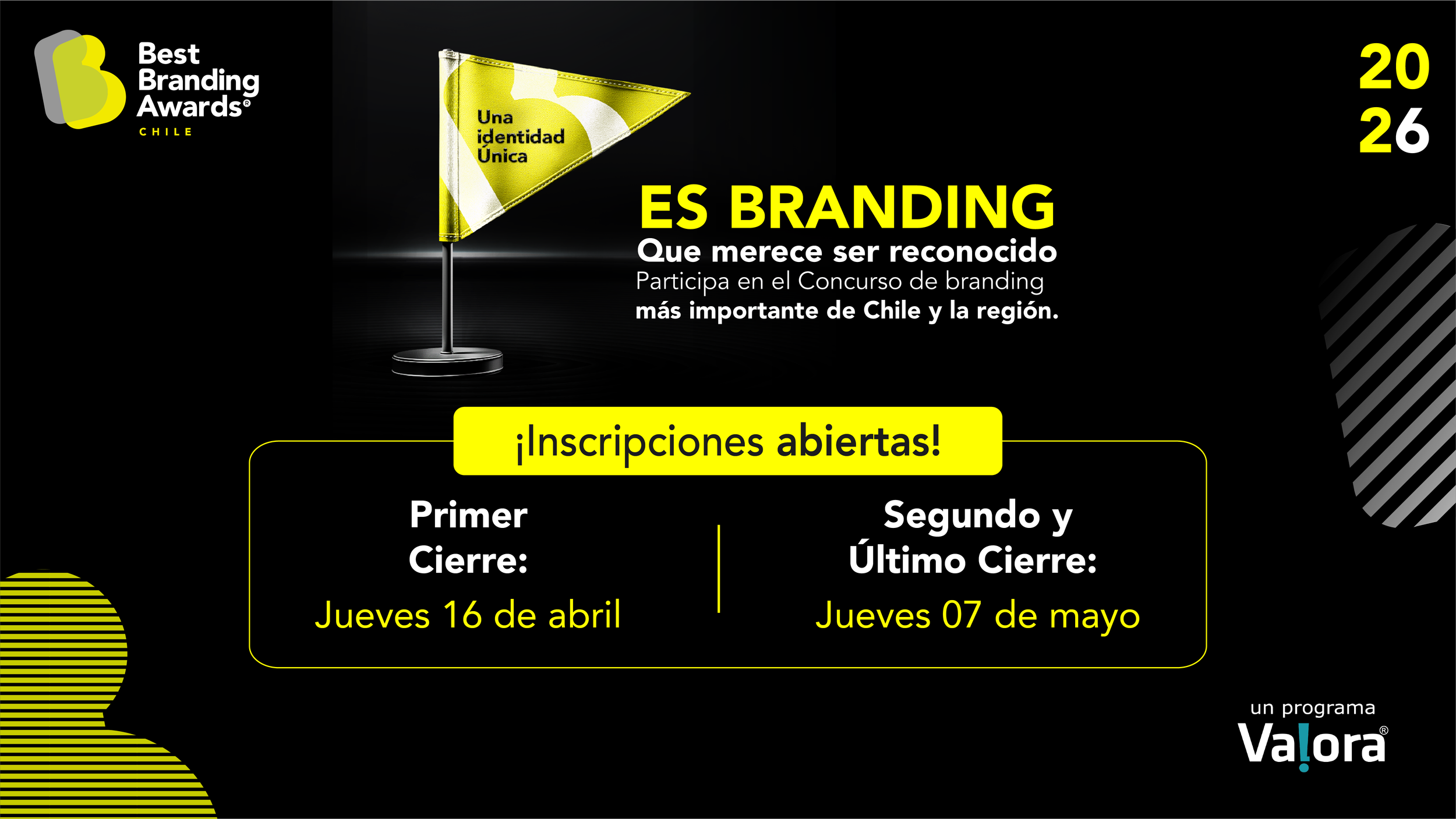 Abren inscripciones para Best Branding Awards Chile 2026