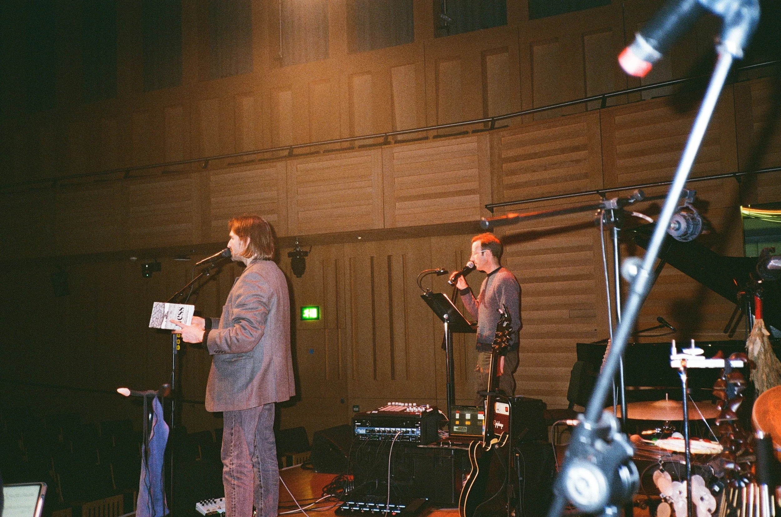 Soundcheck with Robert Macfarlane at Storey's Field Centre, Cambridge