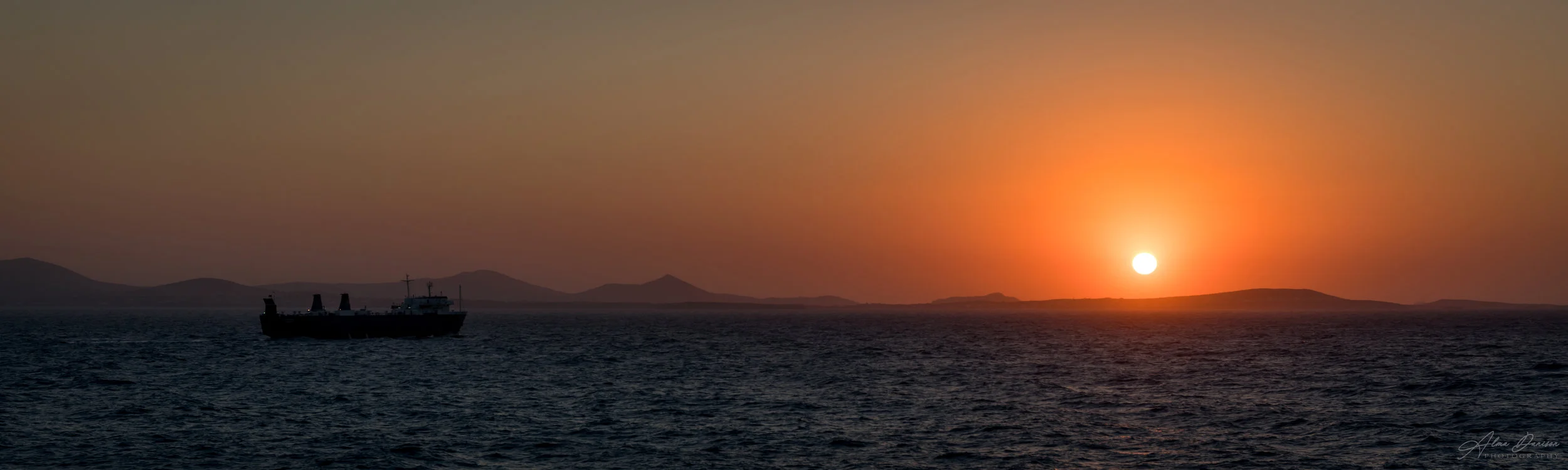 Aegean Sea Sunset - id 4209 - 6720x2016 px