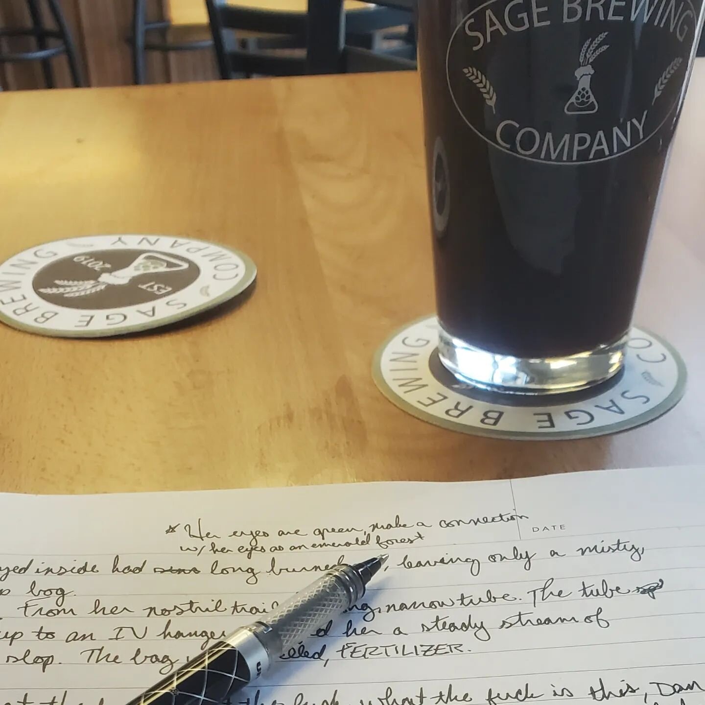 I write best where the beer is good. 

#sagebrewingcompany #podcastersofinstagram #writersofinstagram #amwriting