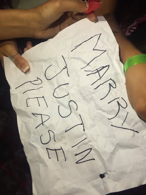 This is the sign that she got and ripped up.