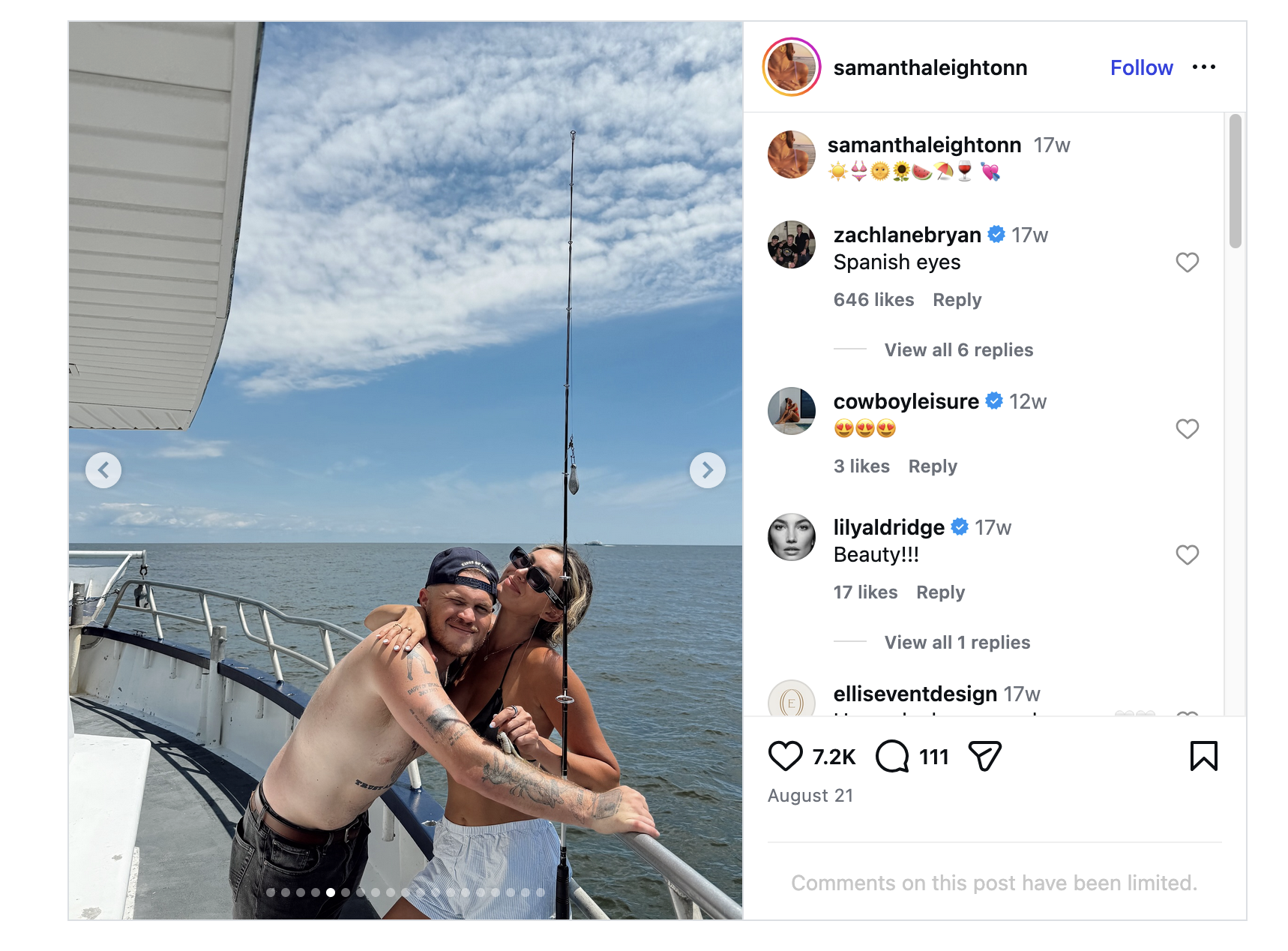 Zach Bryan and Samantha Leonard dating together