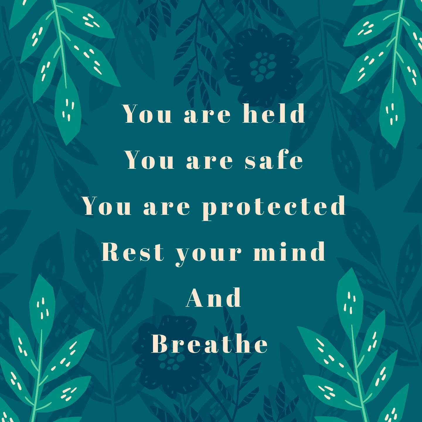 I invite you to take this time to go inwards and really rest. Rest from the busyness and the energy of always doing. Allow yourself to just BE . Trust that you are held and let all of your fears be cleansed with the breath. Observe what is arising wi