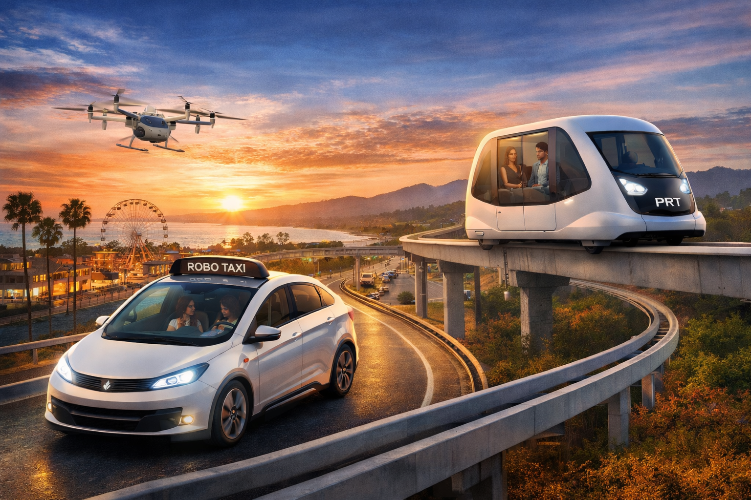 Podcars, Robo-Taxis, and the Future of Getting Around Santa Cruz