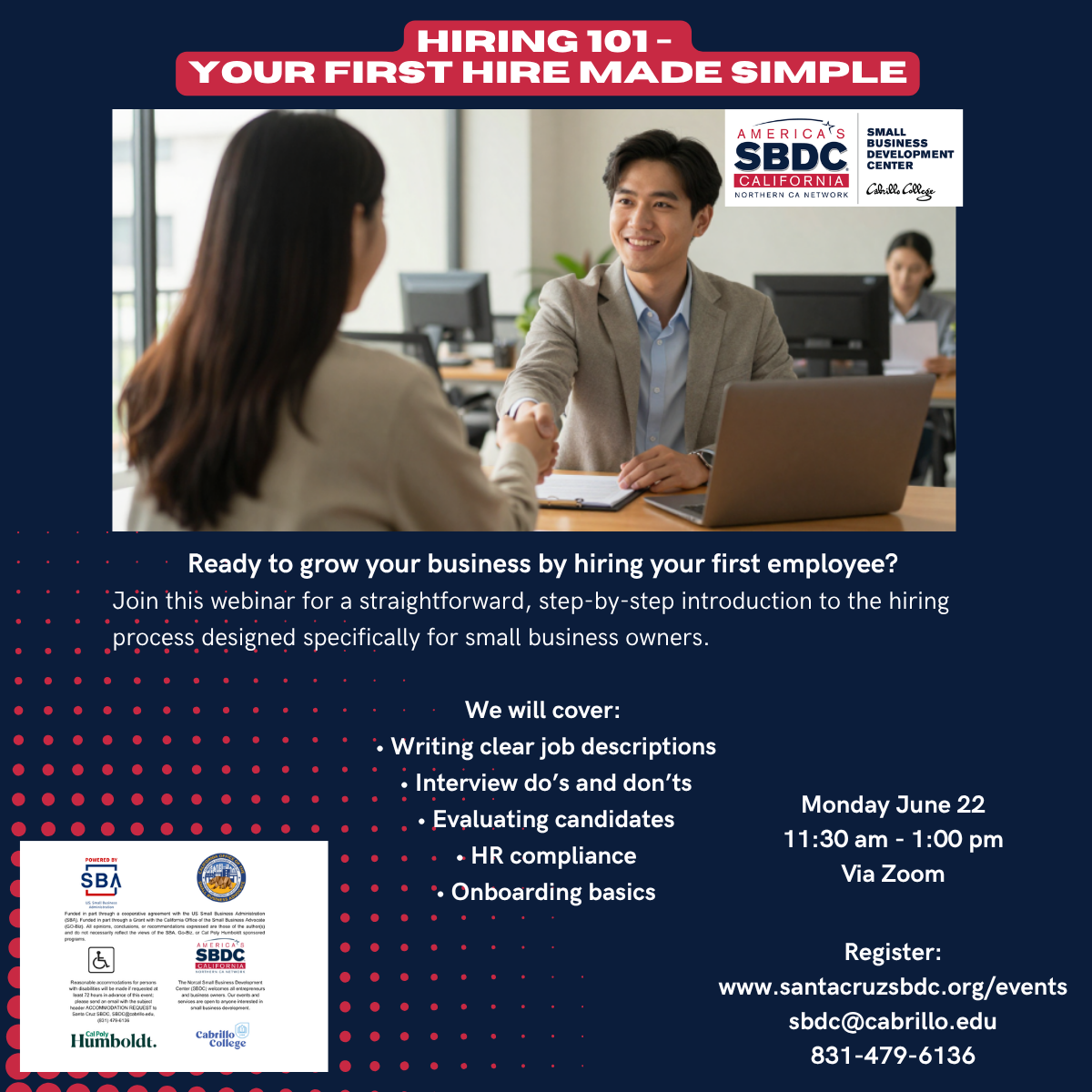 Hiring 101 SBDC Training Session