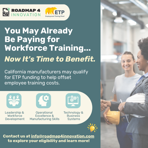 Workforce Training Funding Available for California Manufacturers