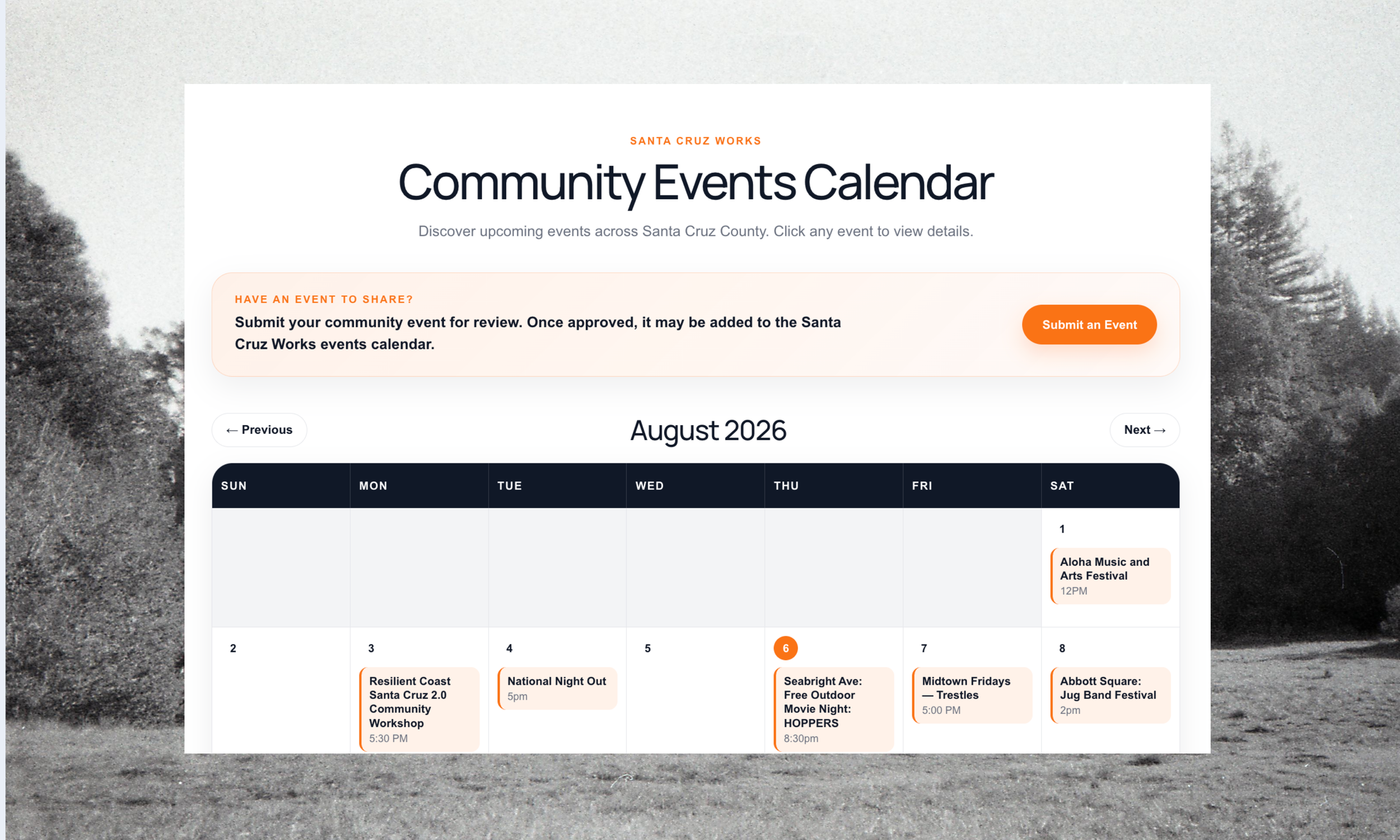 A New Calendar and More for Santa Cruz Works
