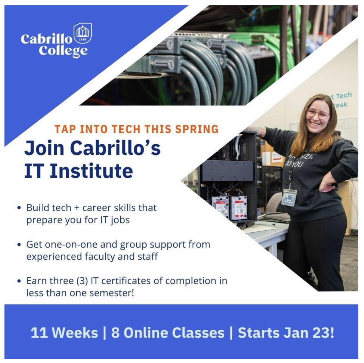 Cabrillo College IT Institute Expands into New Pre-Apprentice Certificate 