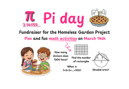Mathcounts Champions Organizing Pi Day Fundraiser for the Homeless Garden Project