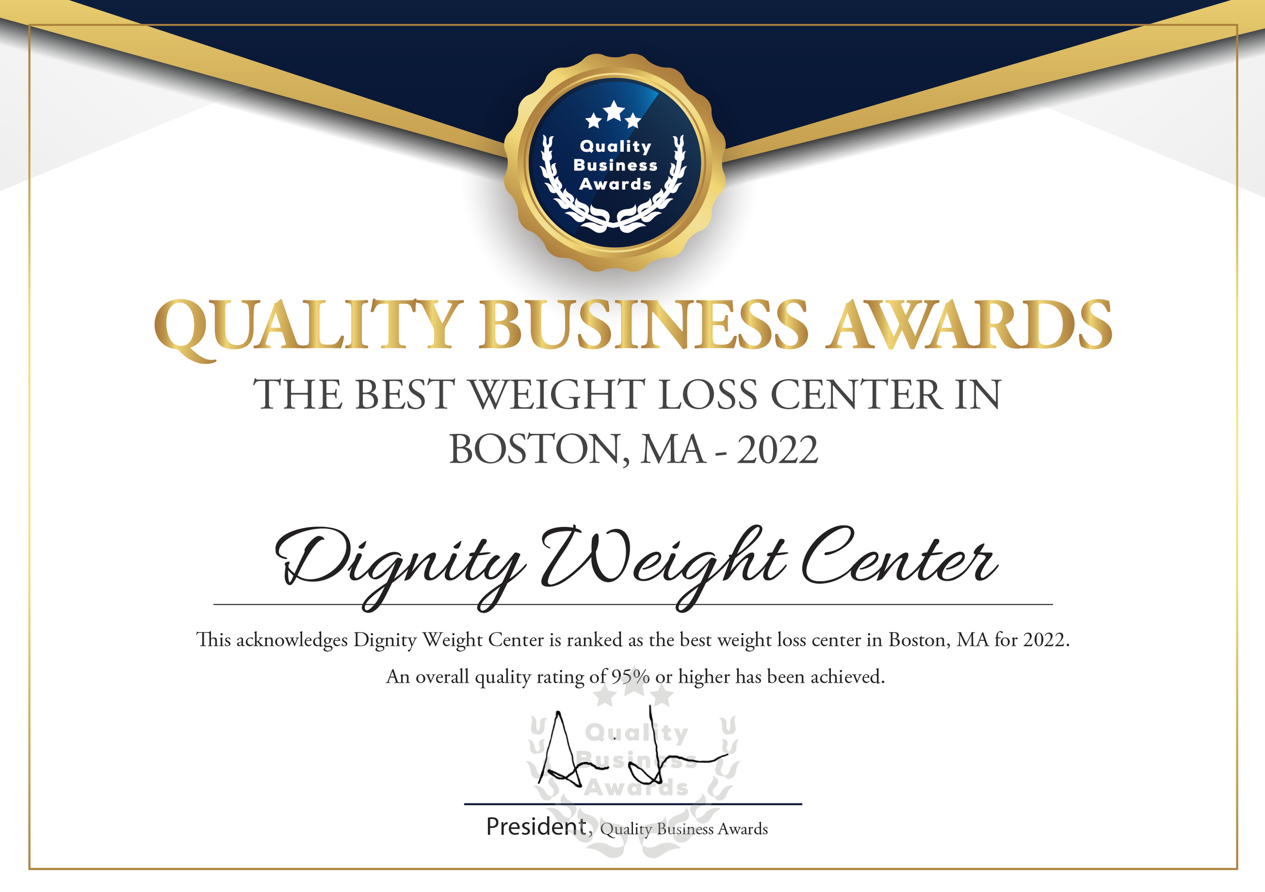 Awards for Dignity Weight Center's Online Weight Loss Program — Insurance Covered Online Weight
