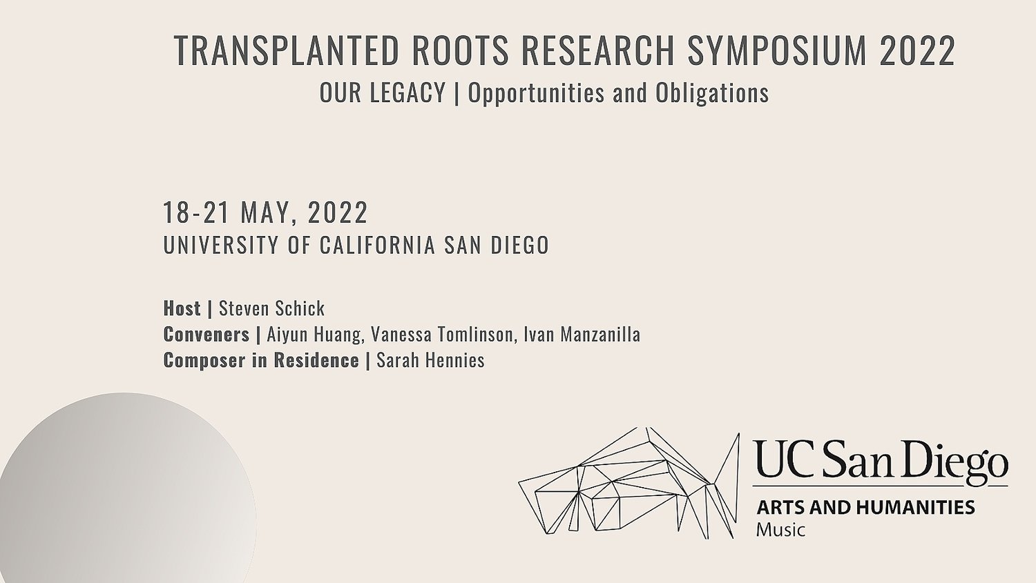 Transplanted Roots 2022 Percussion Research Symposium