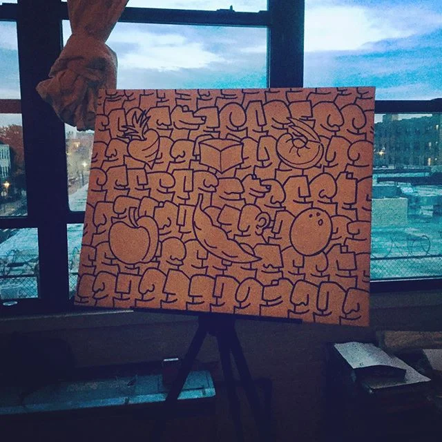 ✨🍽 @livefromdinner 🎶✨ #brooklynart #nycart #livefromdinner #liveart