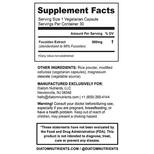 Diatom RX Fucoidan Label Image