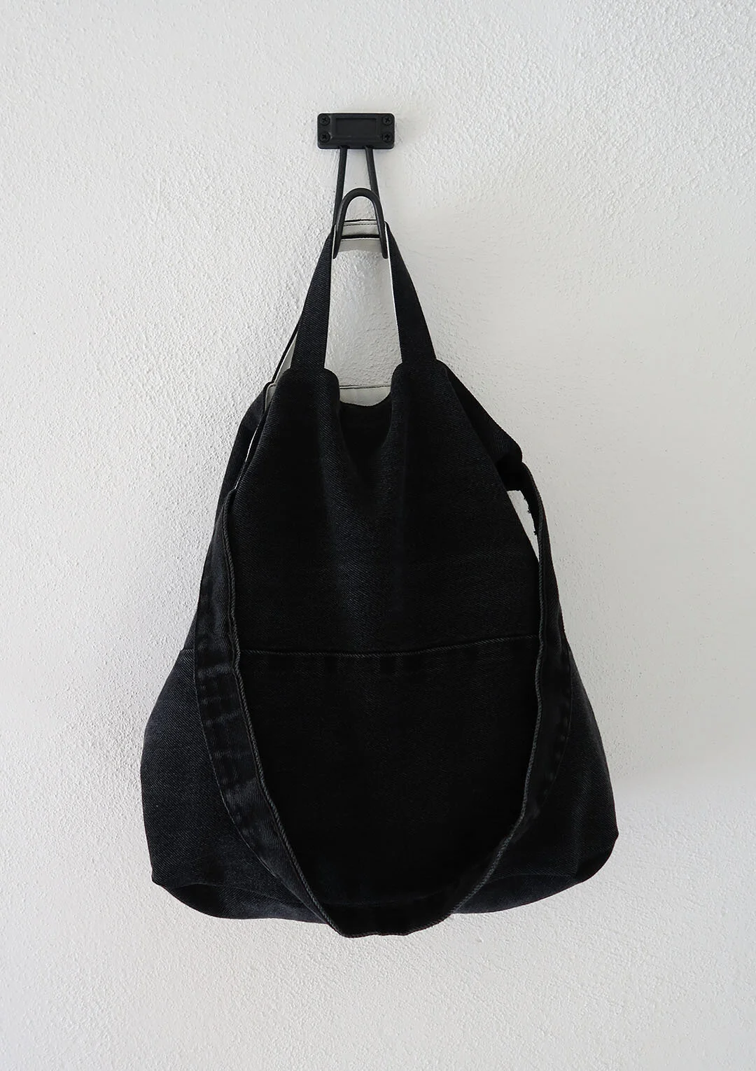 Black Denim Tote Bag