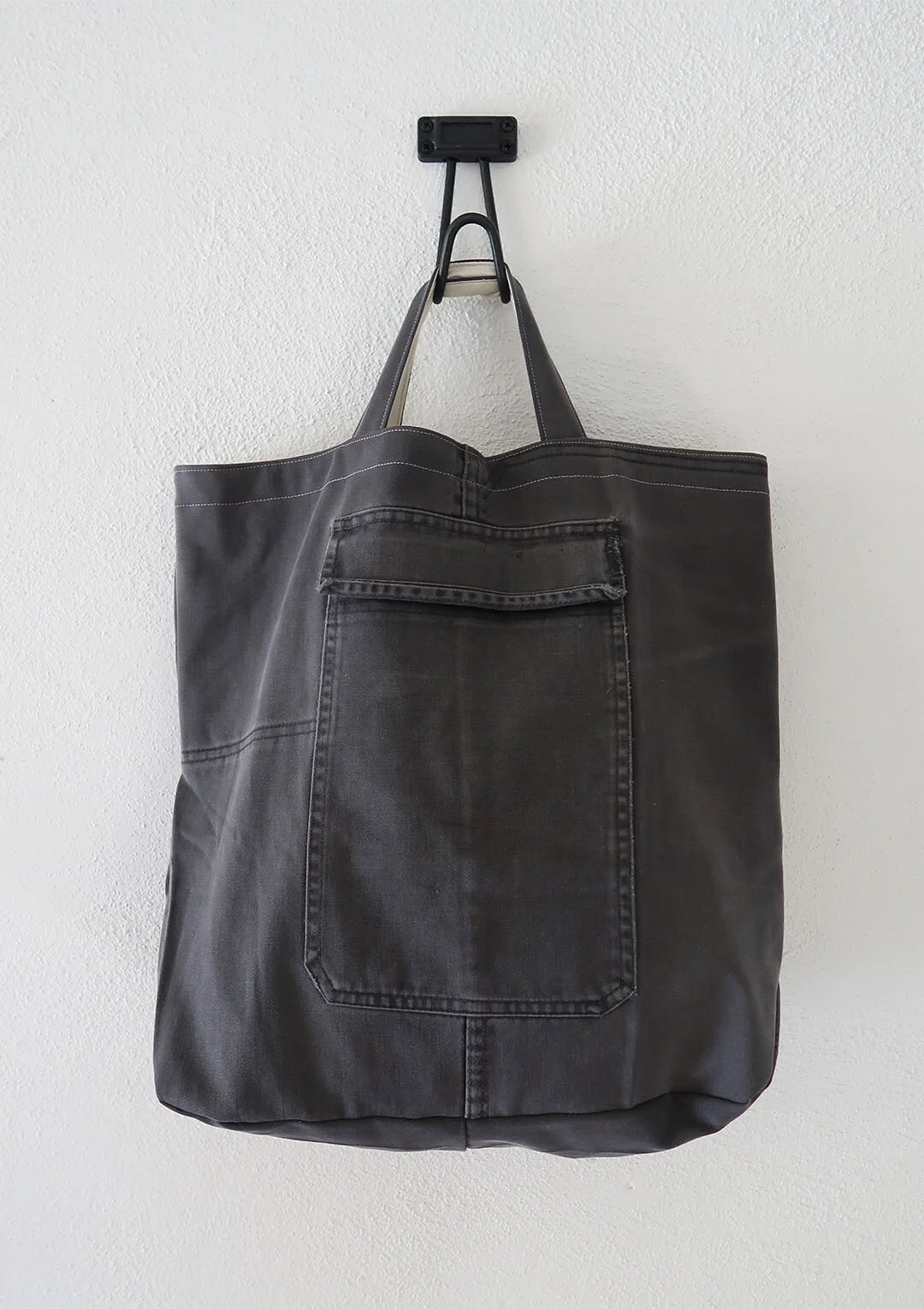 Charcoal Canvas Utility Tote Bag