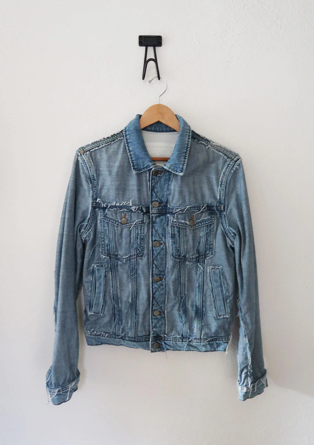 H&amp;M x Margiela Reverse Raw Edge Denim Jacket