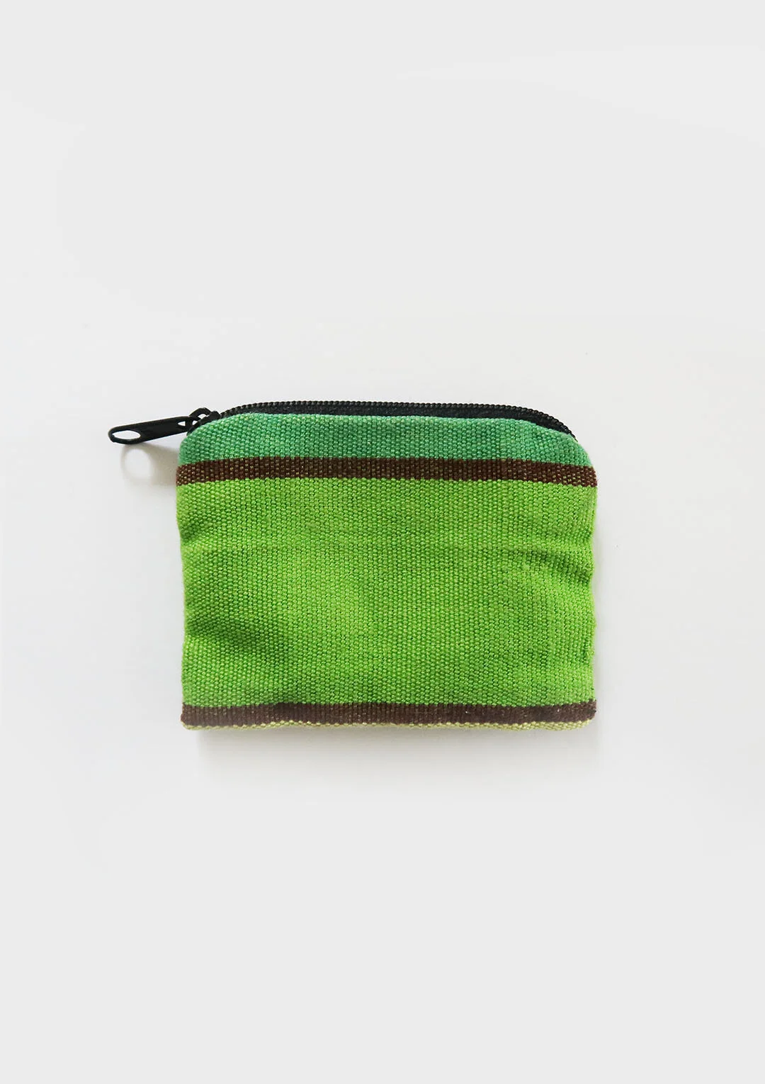 Citron Stripe Handwoven Pouch