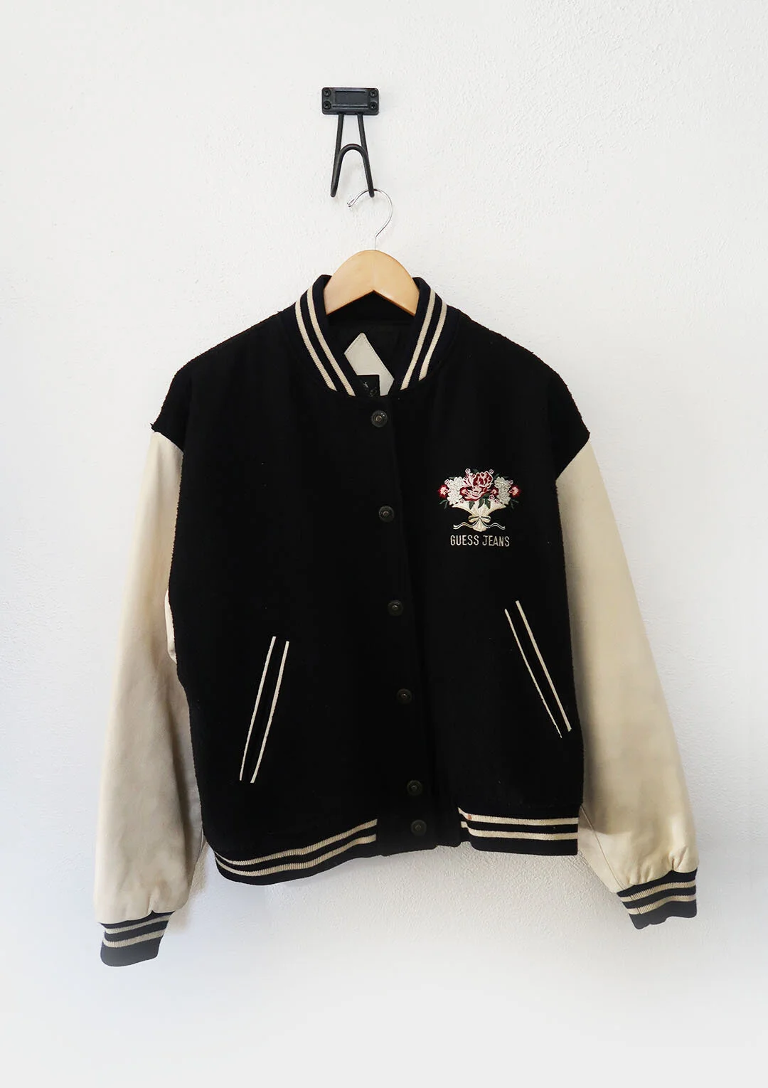 Vintage Guess Jeans Embroidered Varsity Jacket
