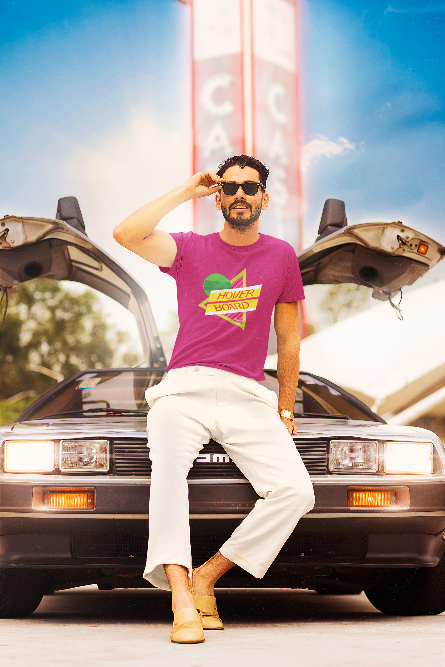 retro-themed-t-shirt-mockup-of-a-man-posing-with-a-cool-car-m12012.png