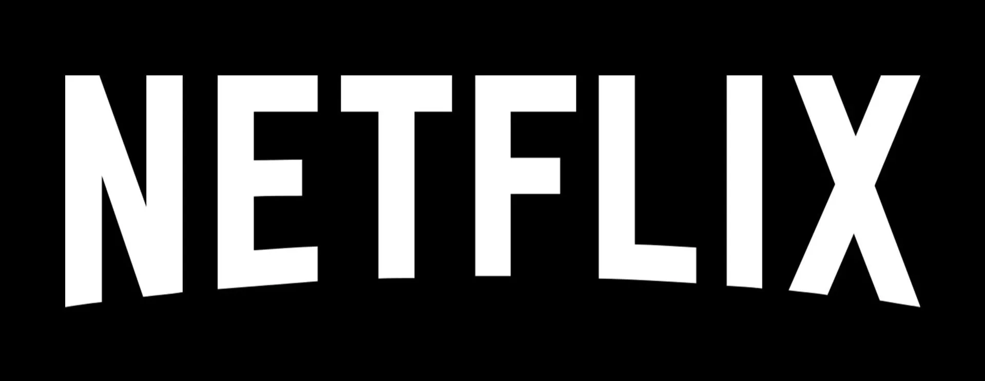 Black background with the white Netflix logo in large, distorted letters.