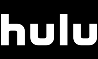 Hulu logo with white text on a black background.