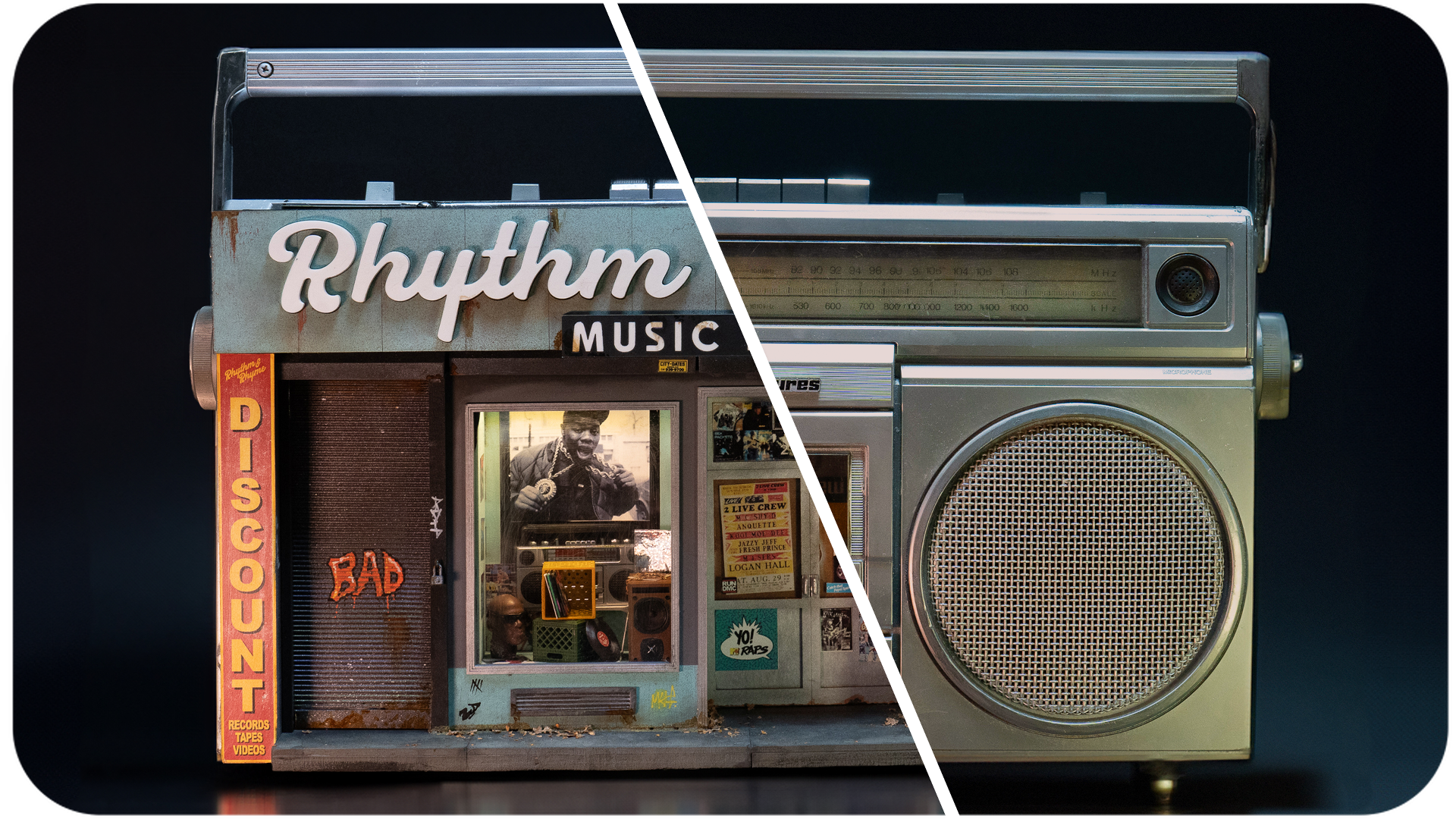 MUSIC STORE INSIDE A BOOM BOX