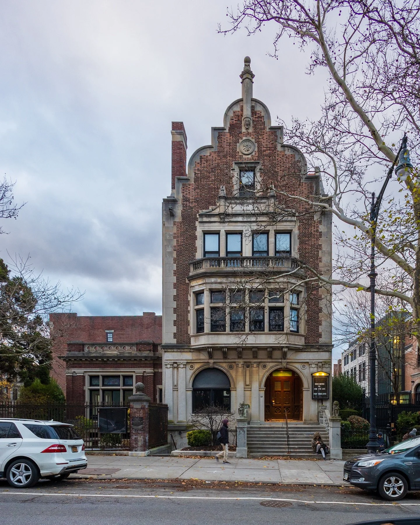 Between First and Second Street on Prospect Park West sit two buildings, just two. Most blocks in the neighborhood will have at least 4 with maybe a large apartment building, but this block is special; it only has two homes. Well, former homes; this 
