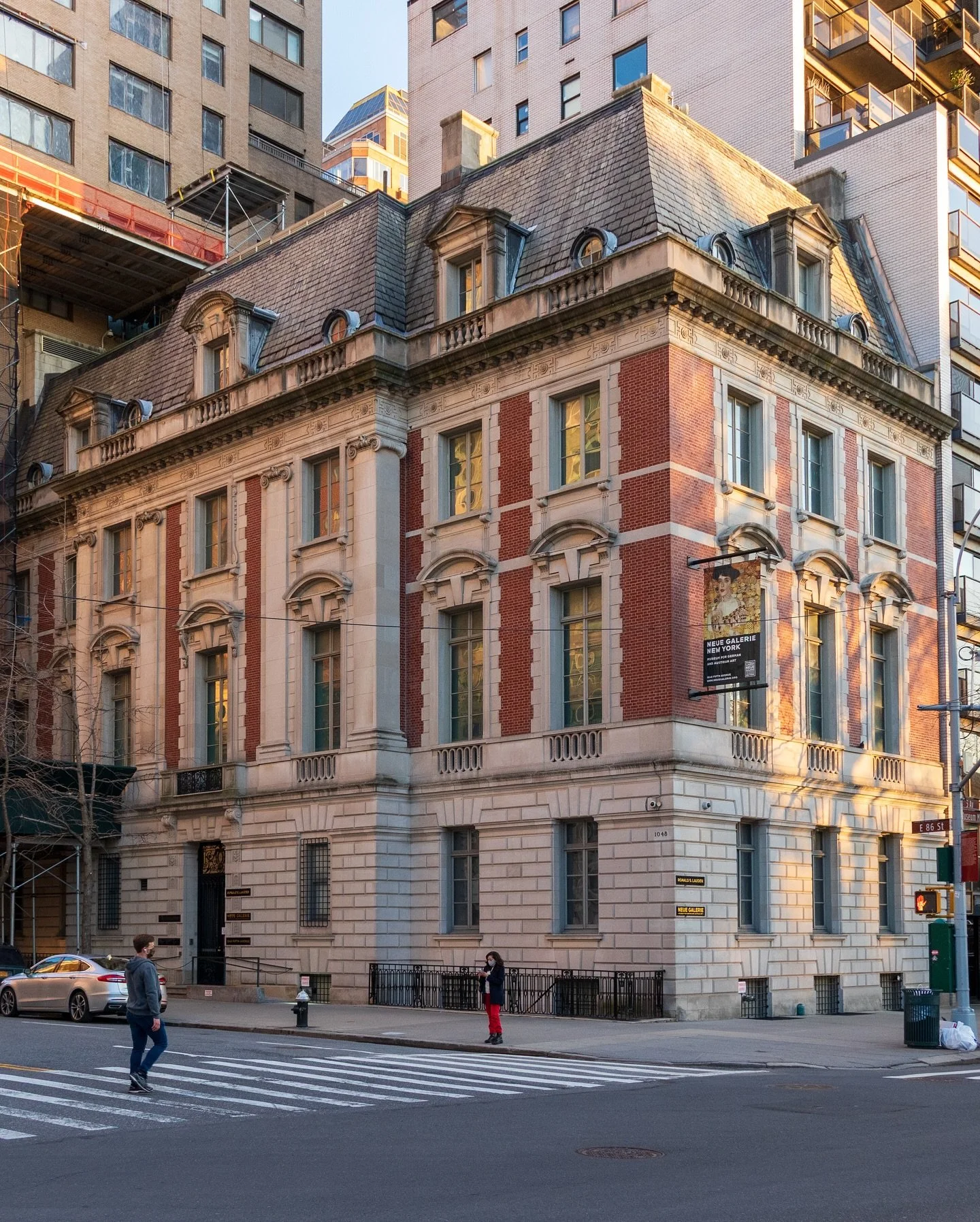 This is Neue Galerie on the corner of 86th and 5th Avenue. The mansion that the gallery resides in was formerly the home to William Starr Miller and was completed in 1914. The building was designed by the team of Car&egrave;rre and Hastings, the same