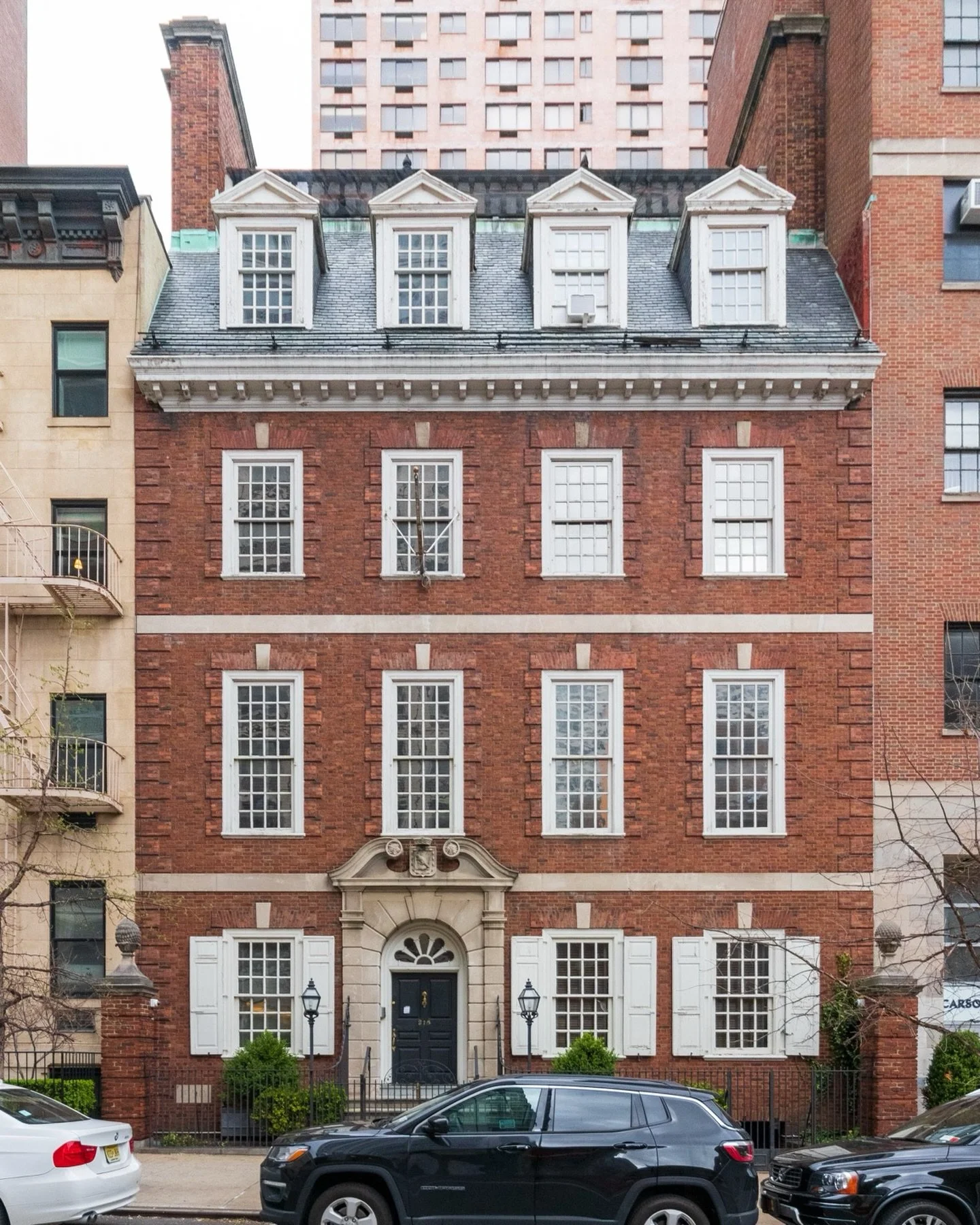 Only a few buildings are left in New York from before the Revolutionary War. This is not one of them, but it was designed to look that way. Located at 215 East 71st Street, this house was built in 1929 by famous, at the time, architect Richard Dana J