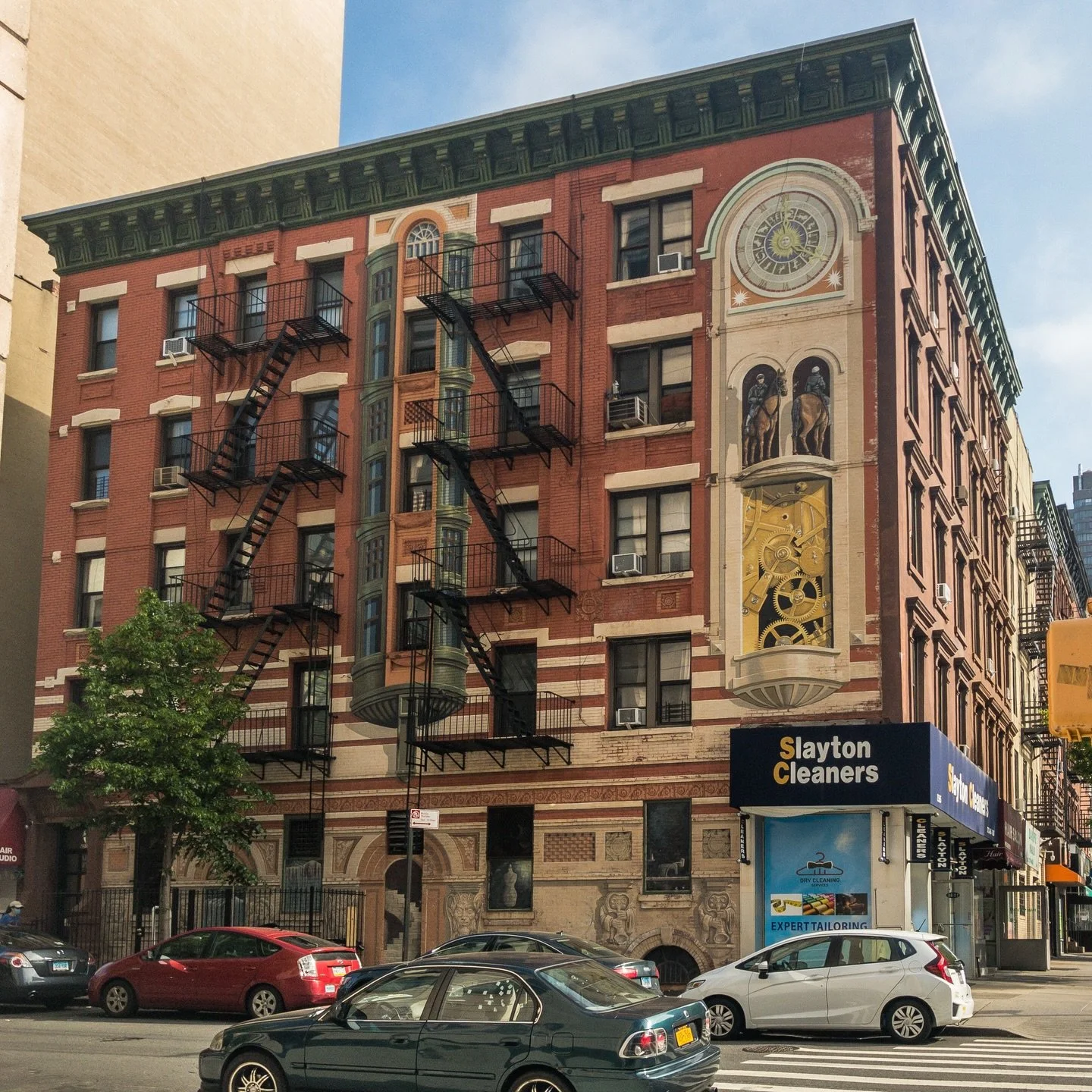 New York City is full of murals. This particular one is on the corner of 83rd and  York and is referred to as the Yorkville Glockenspiel. It was painted in 2005 by muralist Richard Haas. The mural is a throwback to the German heritage of Yorkville an