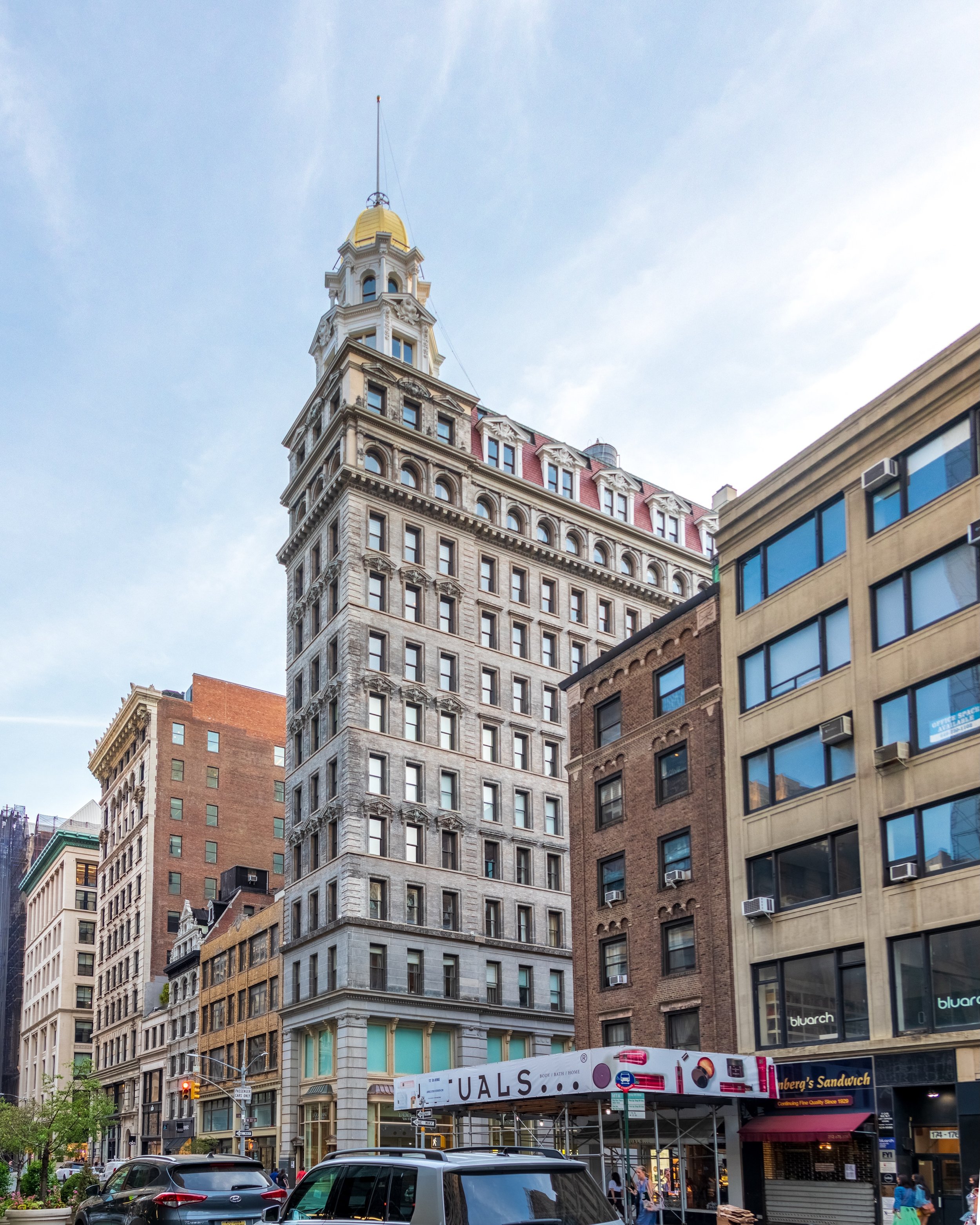 New York has a long history with pianos, making them, selling them, and playing them. While Steinway might be the most famous New York piano maker, it was the Sohmer Piano Company who lent their name to this building in the Flatiron. Built in 1898 fo